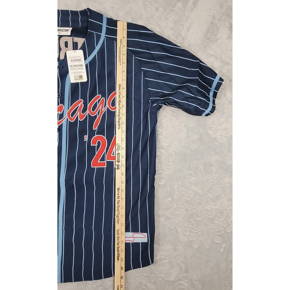 NASCAR Chicago Street‎ Race Weekend Pinstriped Baseball Jersey Street '24 Sz XL - Picture 6 of 8